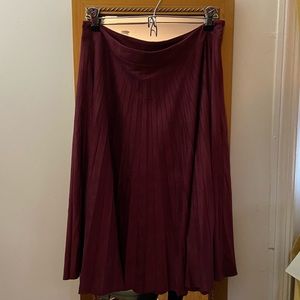 Liz Claiborne pleated velour skirt